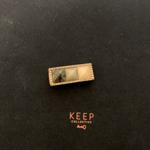 KEEP Collective limited edition pyramid stone bar multi - rose gold